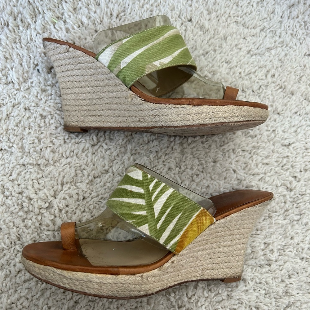 Michael Kors palm beach toe ring wedges